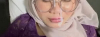 HIJAB Kebaya Ungu Ngewe Crot Muka